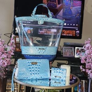 Brahmin Reese in Cerulean (Stadium Bag)